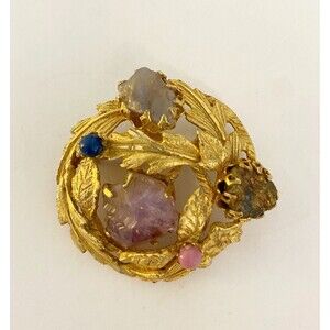 Vintage Brooch with Stones